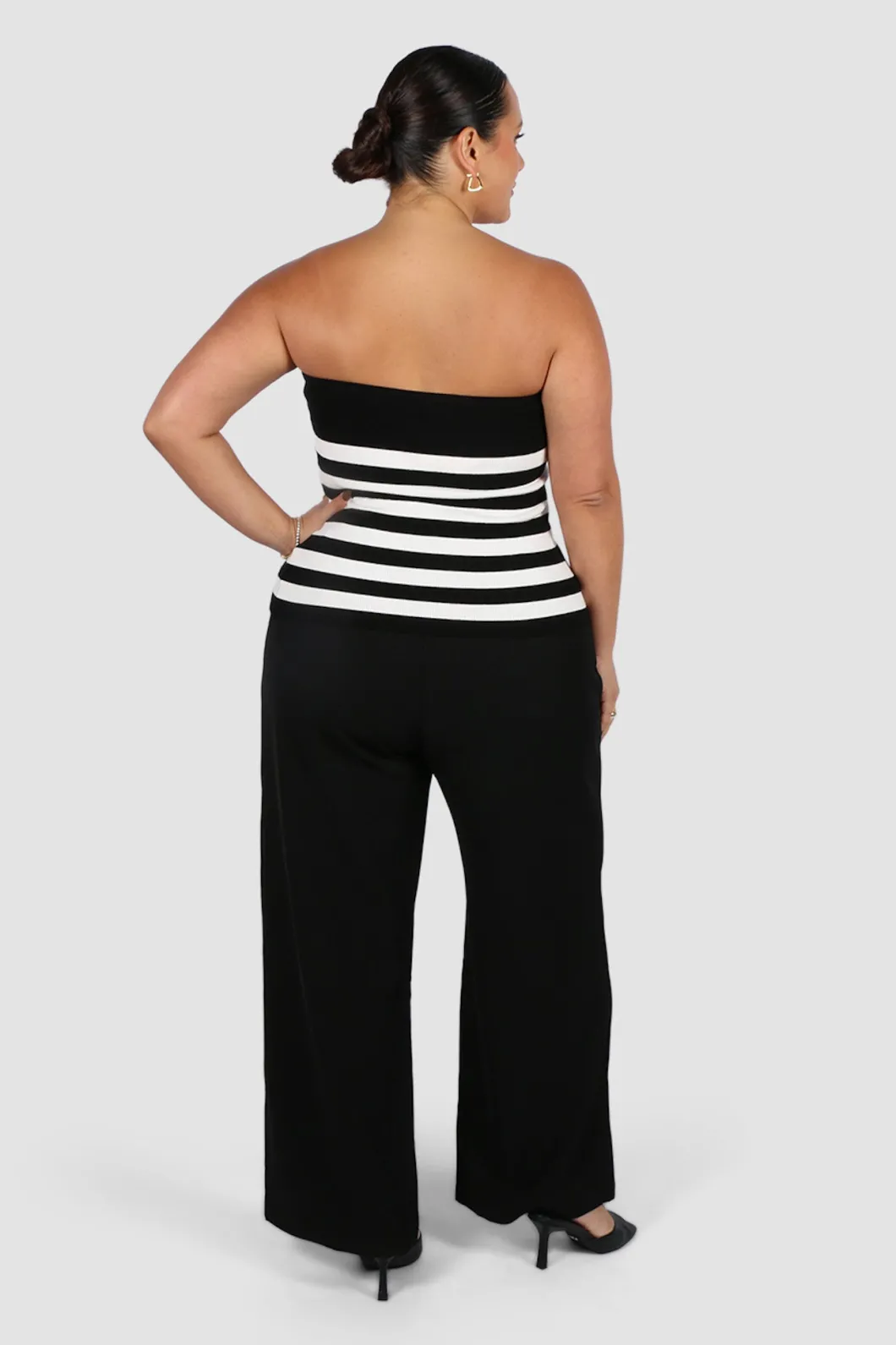 Fayt Tops | PIPER TOP B&W STRIPE