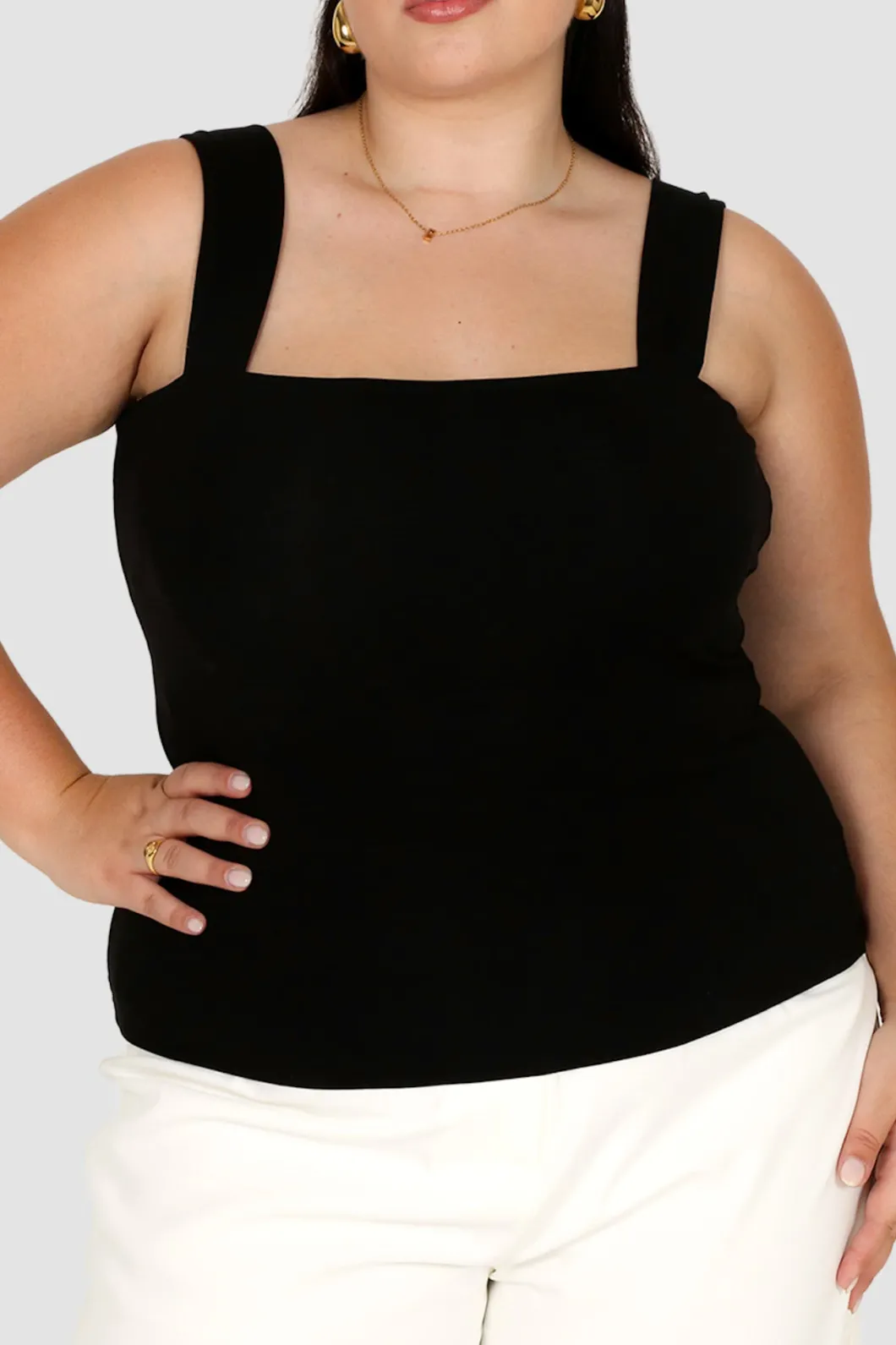 Fayt Tops | QUINN FULL LENGTH TOP BLACK