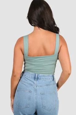 Fayt Tops | QUINN FULL LENGTH TOP SOFT GREEN