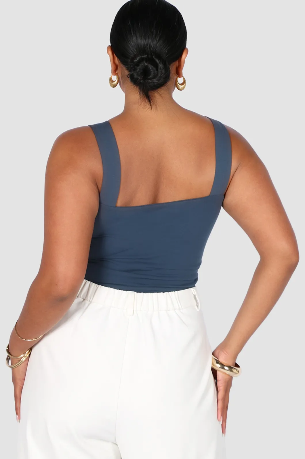 Fayt Tops | QUINN TOP DEEP OCEAN BLUE