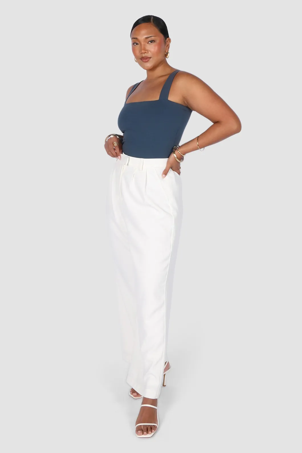 Fayt Tops | QUINN TOP DEEP OCEAN BLUE