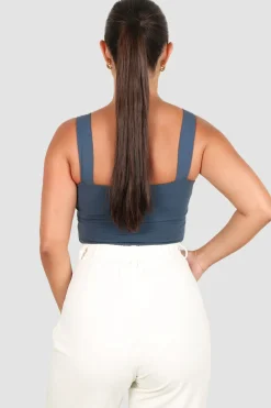 Fayt Tops | QUINN TOP DEEP OCEAN BLUE
