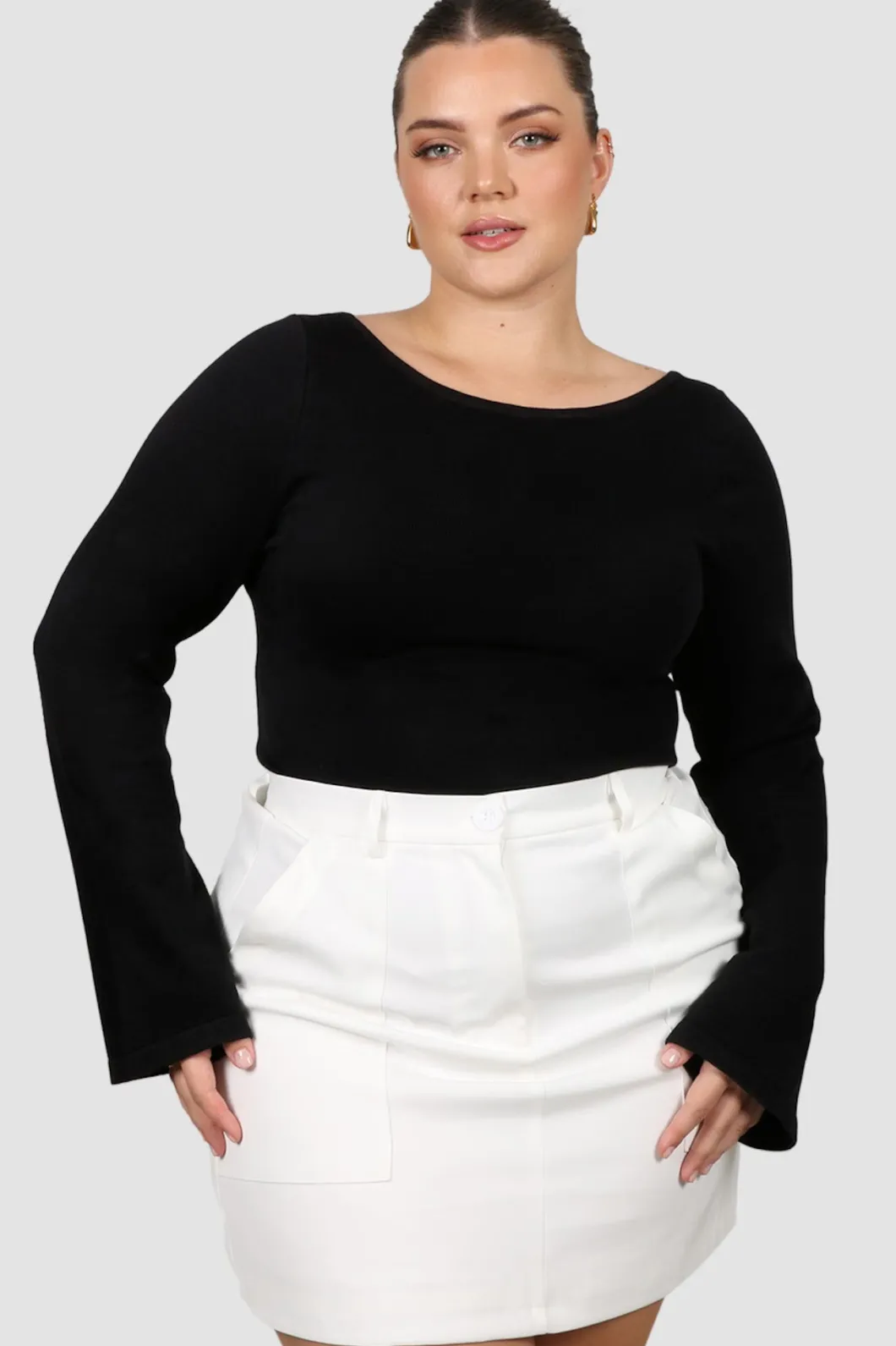 Fayt Tops | Jackets, Knits & Coats | RAE KNIT TOP BLACK