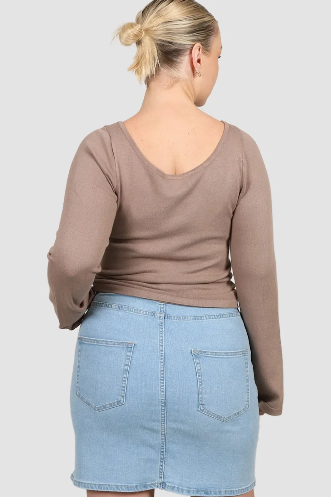 Fayt Tops | Jackets, Knits & Coats | RAE KNIT TOP MOCHA