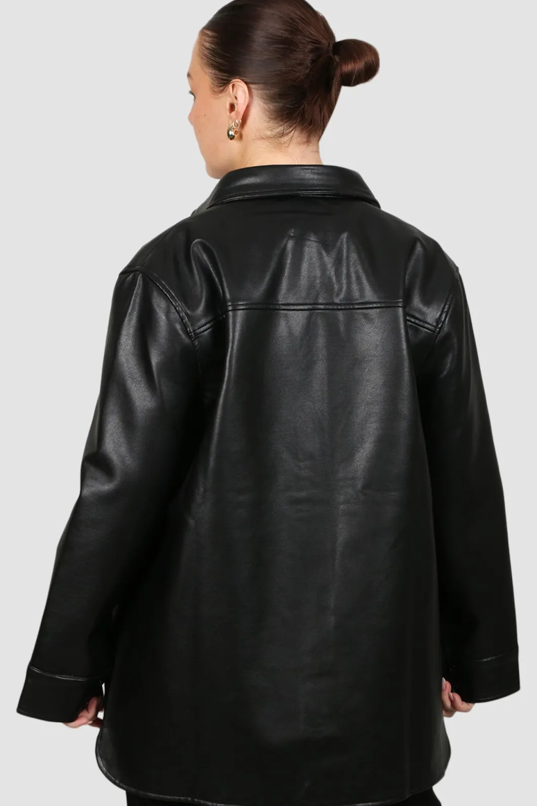 Fayt Tops | Jackets, Knits & Coats | RAIDEN PU LEATHER JACKET BLACK