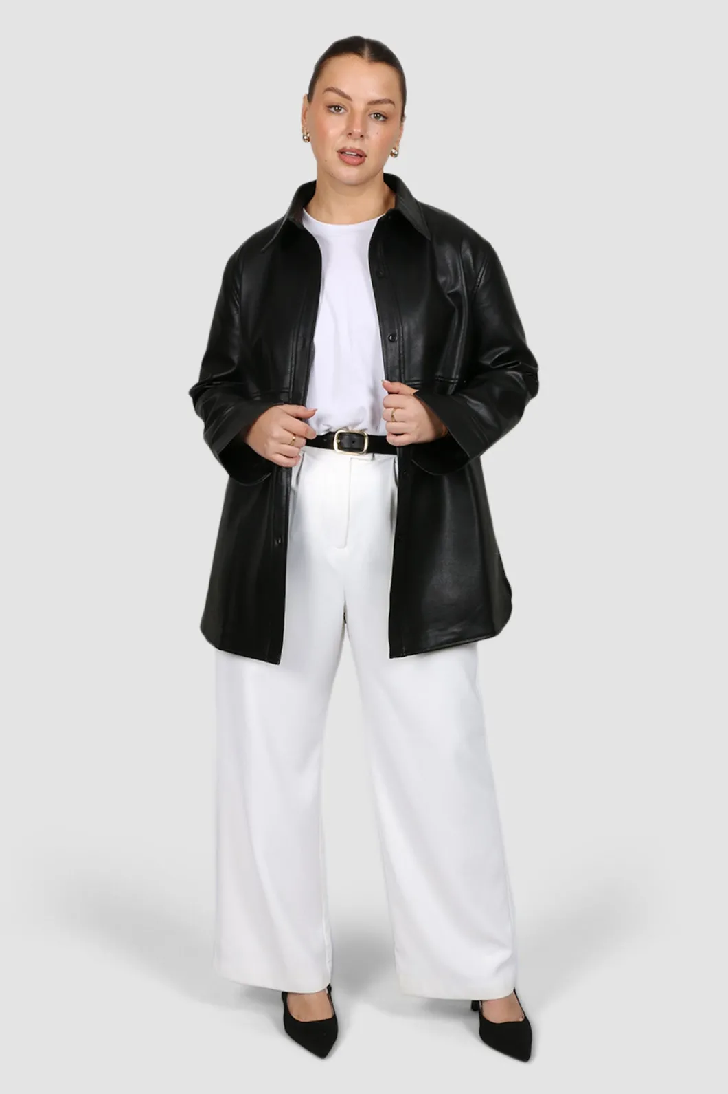 Fayt Tops | Jackets, Knits & Coats | RAIDEN PU LEATHER JACKET BLACK