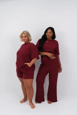 Fayt Sets | RAYLN RIB PANTS WINE