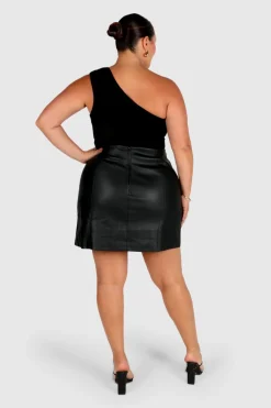Fayt Skirts | REVOLVER PU LEATHER SKIRT BLACK