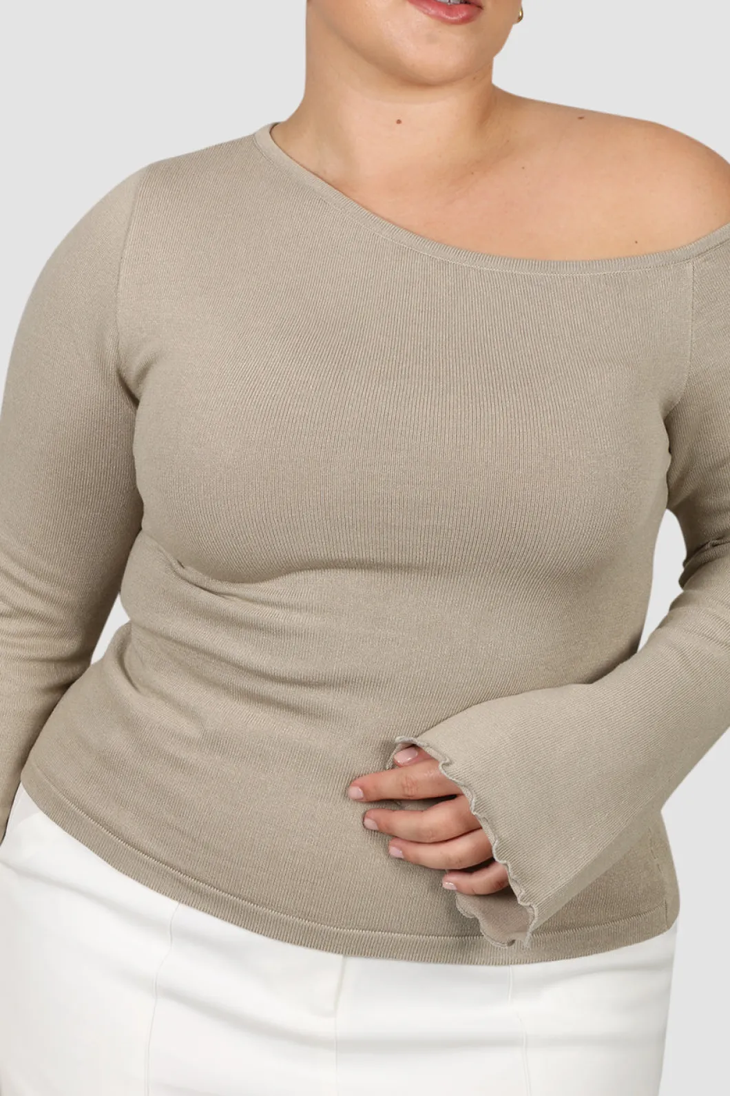 Fayt Tops | RYLIE KNIT TOP ECRU