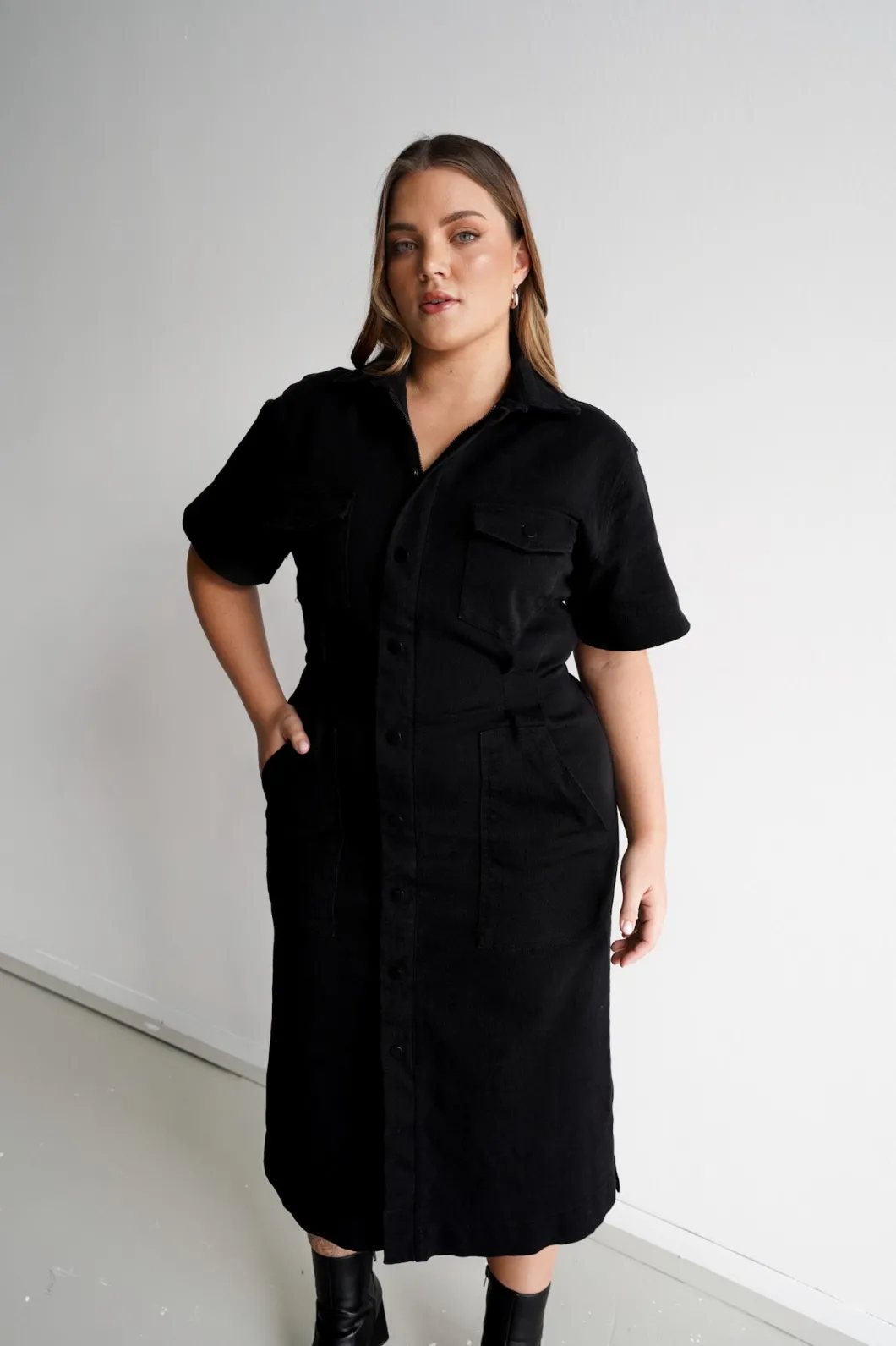 Fayt Denim | Jeans | SAVEIRA DENIM MIDI DRESS BLACKOUT