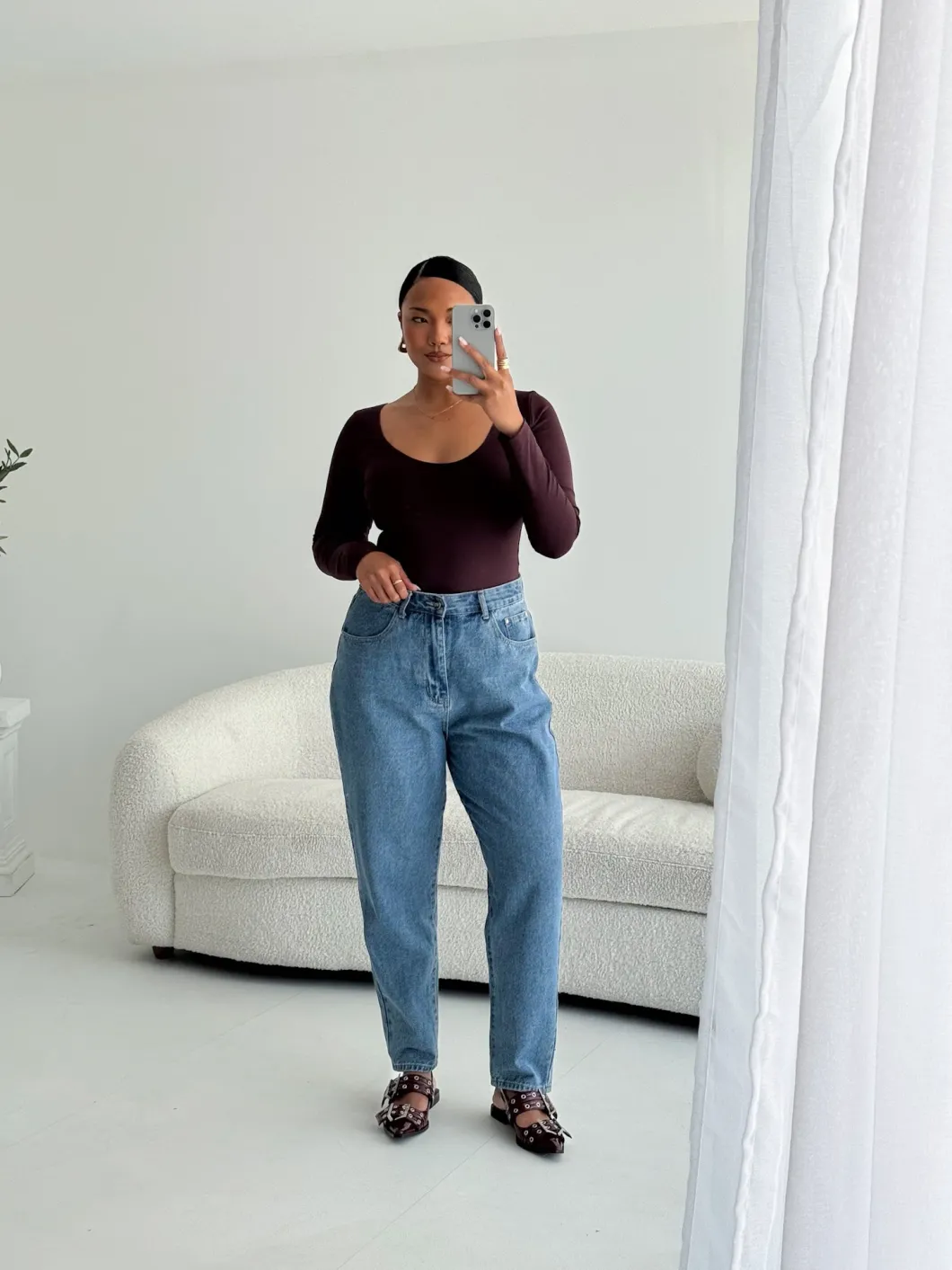 Fayt Tops | SCOOP NECK BODYSUIT DEEP PLUM