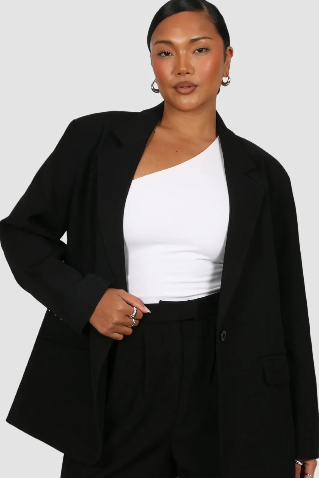 Fayt Tops | SULLIVAN ONE SHOULDER TOP WHITE