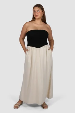 Fayt Dresses | Dresses | VELLA DRESS NEUTRAL/BLACK