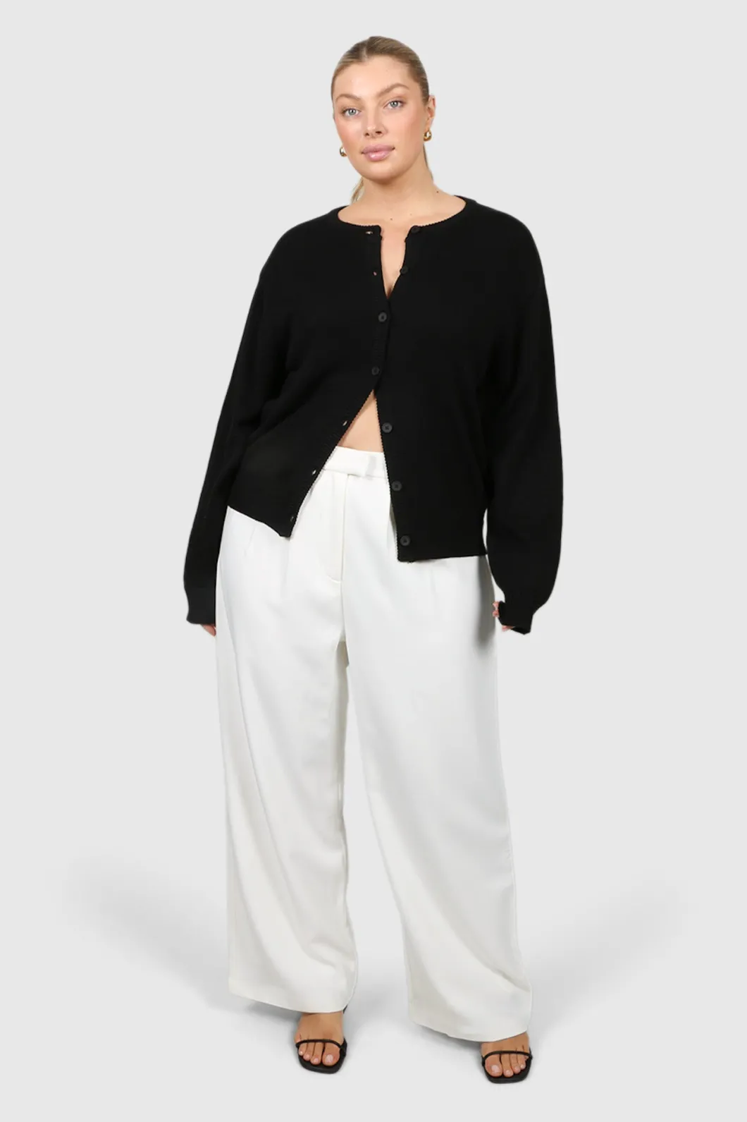 Fayt Tops | Sweaters & Knits | WILLOW KNIT CARDIGAN BLACK