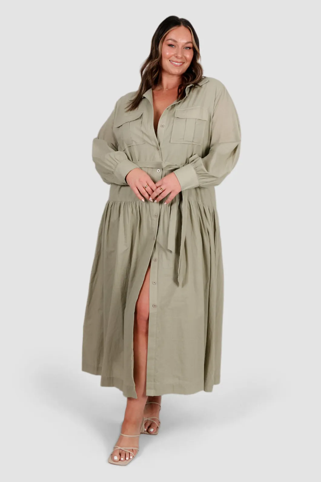 Fayt Dresses | Dresses | WISTERIA DRESS KHAKI