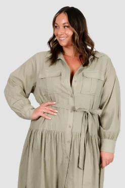 Fayt Dresses | Dresses | WISTERIA DRESS KHAKI