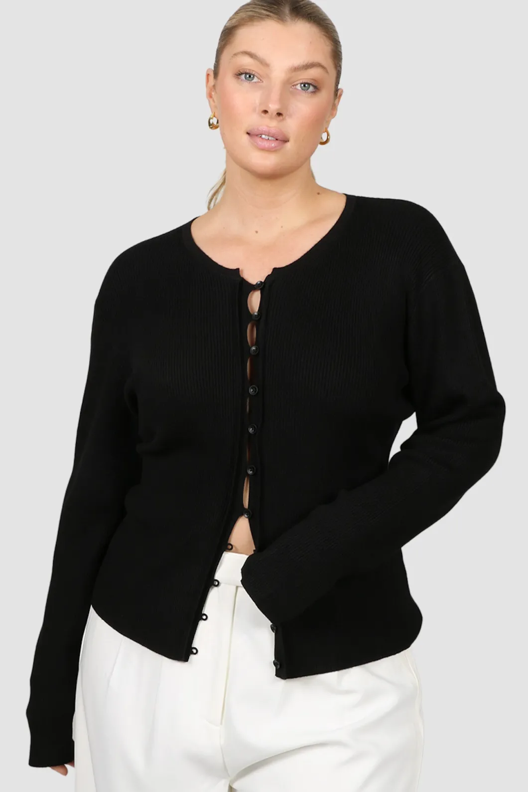 Fayt Tops | Sweaters & Knits | WREN RIB KNIT TOP BLACK