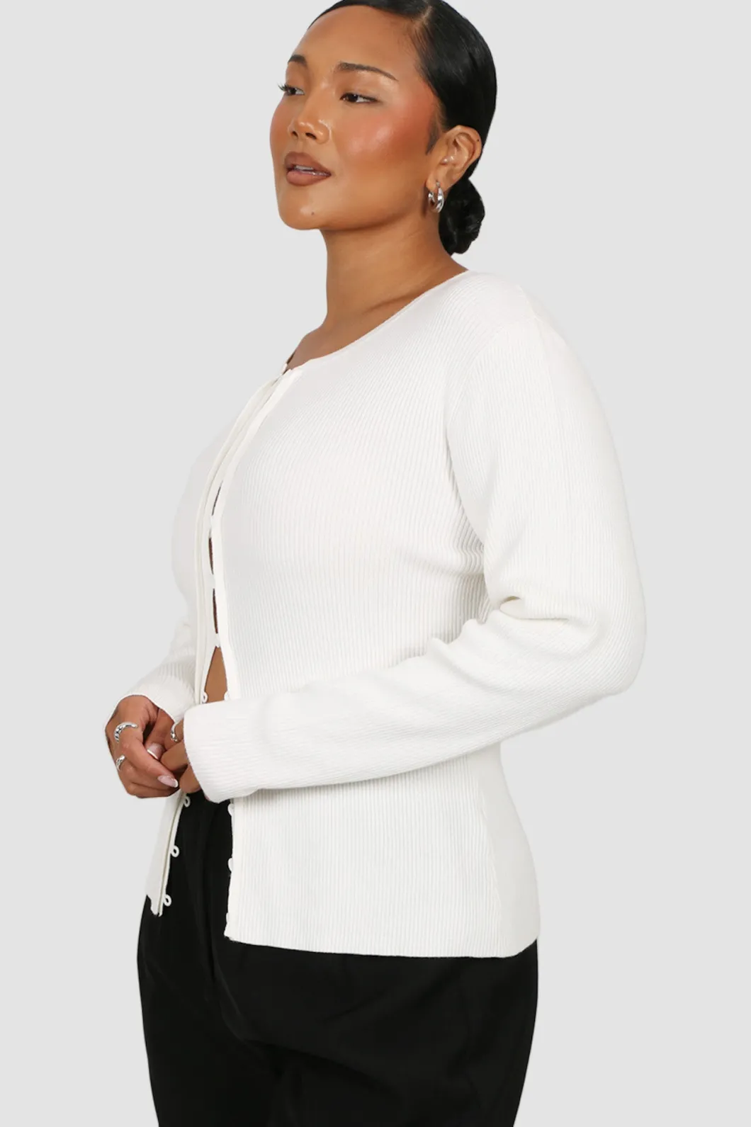 Fayt Tops | Sweaters & Knits | WREN RIB KNIT TOP WHITE