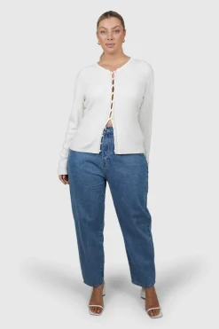 Fayt Tops | Sweaters & Knits | WREN RIB KNIT TOP WHITE