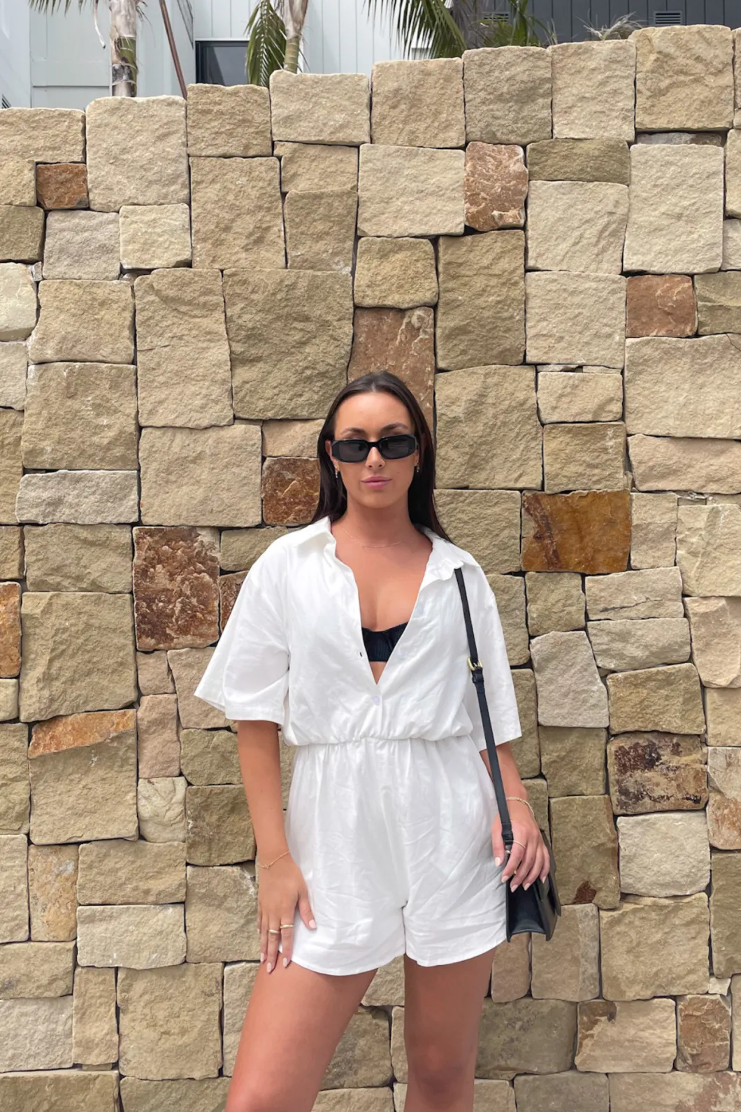 Fayt Playsuits + Jumpsuits | ZEPHYR LINEN BLEND PLAYSUIT WHITE