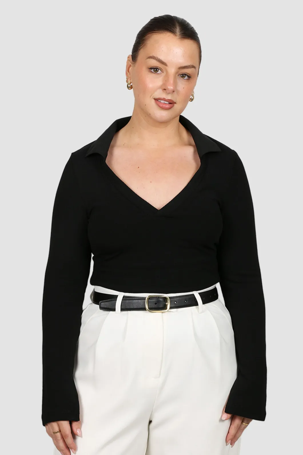 Fayt Tops | Jackets, Knits & Coats | ZITA RIB TOP BLACK
