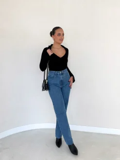 Fayt Tops | Jackets, Knits & Coats | ZITA RIB TOP BLACK