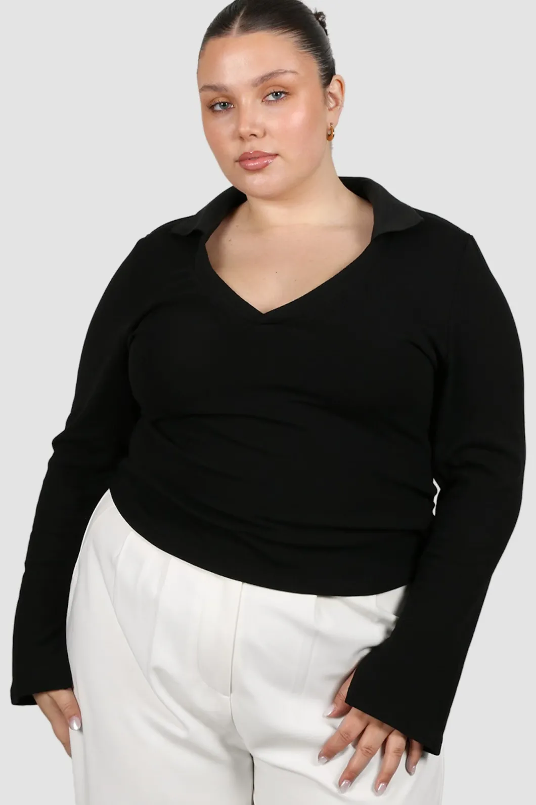 Fayt Tops | Jackets, Knits & Coats | ZITA RIB TOP BLACK