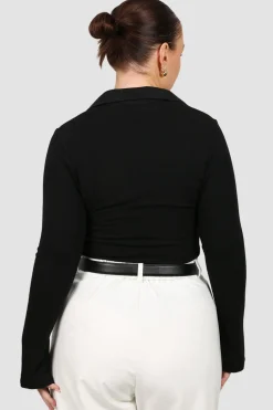 Fayt Tops | Jackets, Knits & Coats | ZITA RIB TOP BLACK
