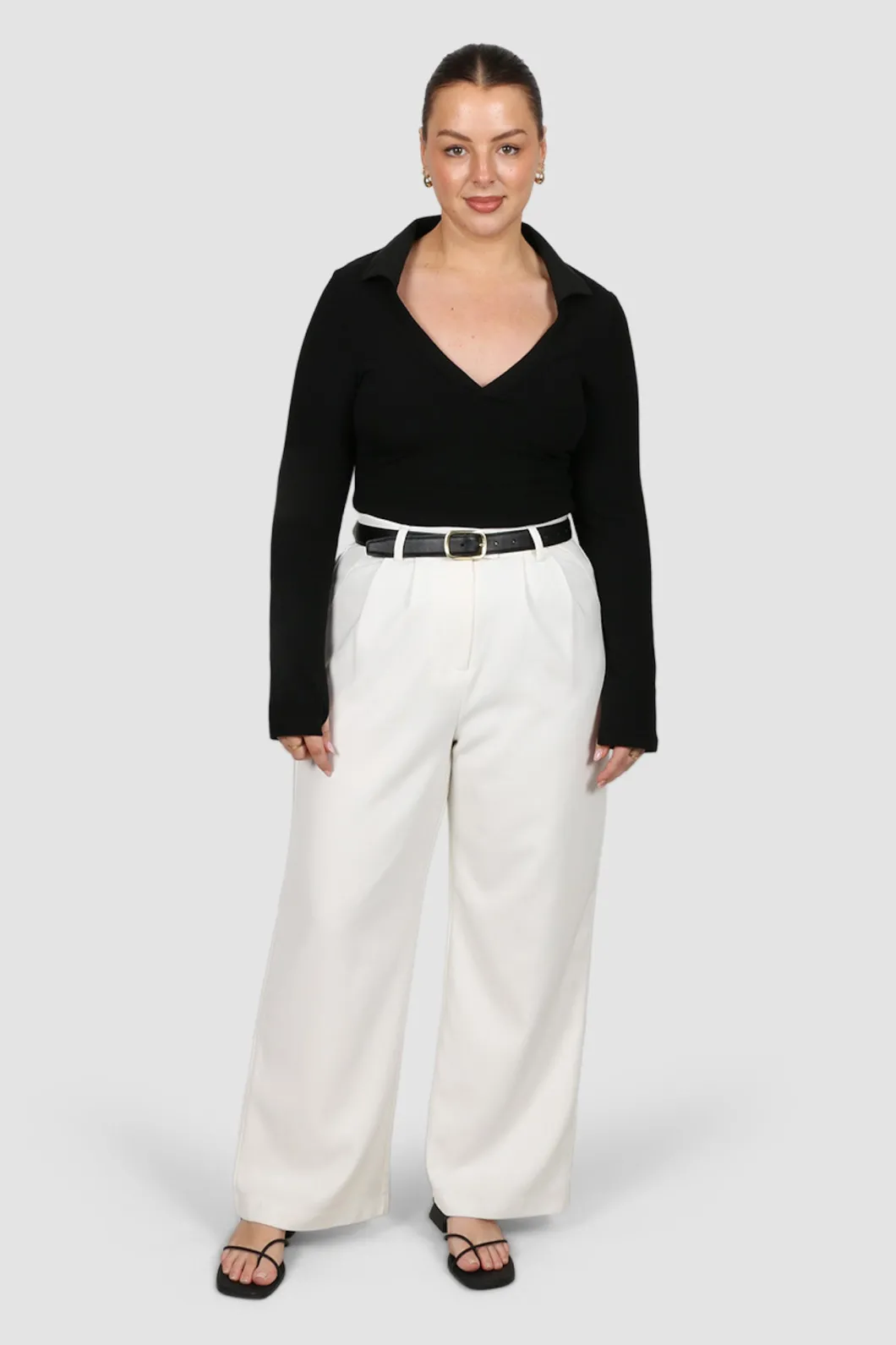 Fayt Tops | Jackets, Knits & Coats | ZITA RIB TOP BLACK