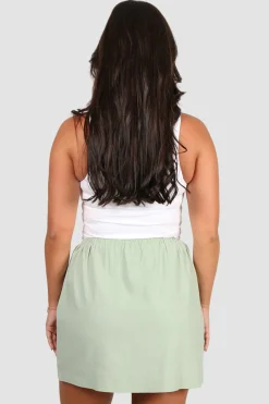 Fayt Skirts | ZOLA LINEN SKIRT SOFT GREEN
